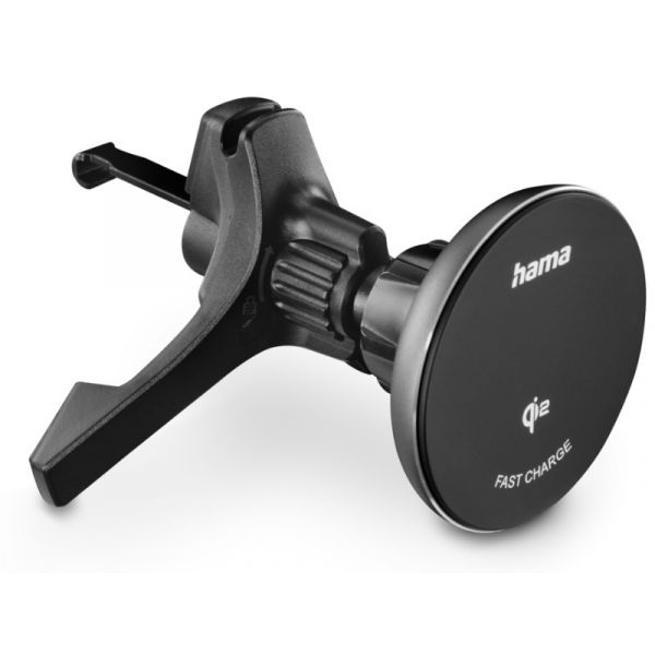 Hama vezeték nélküli autós töltő QI2-Magnetic, 15W, fekete (201736)